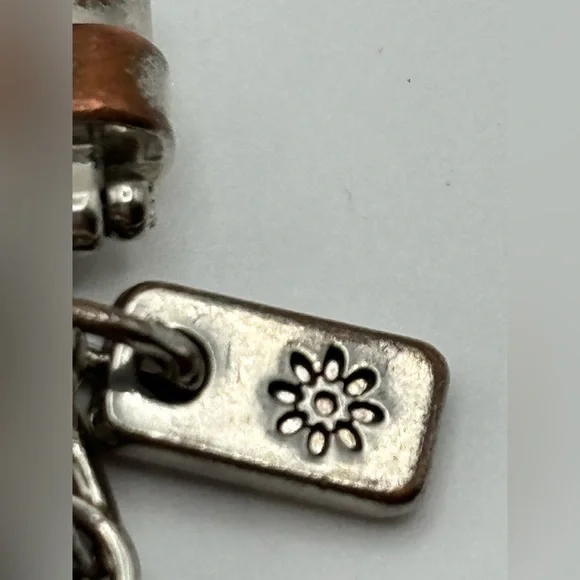 Ginger Snaps, Silver Tone Multi-Color Snap Charm BraceletW/5 Charms Size 71/2” - Picture 6 of 16